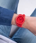 Guess Rally GW0266G5 Red Dial Red Silicone Strap-4