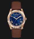 Guess Eco Friendly GW0353G2 Blue Dial Brown Leather Strap-0