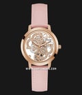 Guess Quattro GW0383L2 Ladies Clear Dial Pink Leather Strap-0