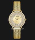 Guess Soiree GW0402L2 Gold With Crystals Dial Gold Mesh Strap-0
