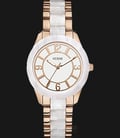 Guess U0074L2 Women White Dial Rose Gold-tone Stainless Steel White Marbellized Watch-0