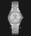 Guess U0111L1 Ladies Sparkling Silver Dial Stainless Steel-0