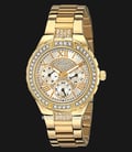 Guess U0111L2 Ladies Sparkling Gold Dial Gold Stainless Steel-0
