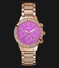 Guess U0141L7 Women Pink Dial Glamorous Sparkling Chronograph Rose Gold Stainless Steel Watch-0