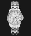 Guess U0147L1 Women Polished Glamour Silver Dial Silver Tone Crystal Stainless Steel Watch-0
