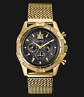 Guess U0205G1 Men Gold Polished Black Dial Chronograph Stainless Steel Watch-0