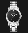 Guess U0416G1 Men Diamond-Accented Black Dial Stainless Steel Watch-0