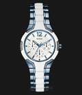 Guess U0556L9 Women Sporty White Dial Blue and White-tone Stainless Steel-0