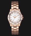 Guess U0557L2 Women White Dial Rose Gold-tone Stainless Steel Watch-0