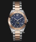 Guess Moonphase Multi-Function U0565L3 Blue Dial Dual Tone Stainless Steel Strap-0