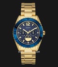 Guess Moonphase Multi-Function U0565L4 Blue Dial Gold Stainless Steel Strap-0