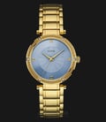 Guess U0695L2 Women Blue Dial Gold-tone Stainless Steel Dress Watch-0