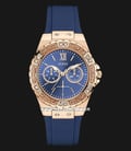 Guess Limelight W1053L1 Ladies Blue Dial Blue Silicone Strap-0