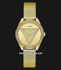 Guess Tri Glitz W1142L2 Year-Round Gold Dial Stainless Steel Mesh Strap-0