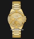 Guess Bedazzle W1156L2 Ladies Gold Champagne Dial Stainless Steel Strap-0
