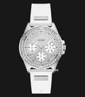 Guess Frontier W1160L4 Ladies Crystals Dial White Rubber Strap-0