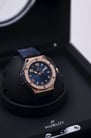 Hublot Big Bang 361.PX.7180.LR.1204 Gold Diamond Blue Sunray Dial Rubber and Leather Strap-3