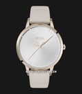 Hugo Boss Twilight 1502461 Ladies Silver Dial Off White Leather Strap-0