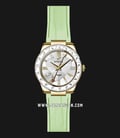 INVICTA Angel 22535 Silver Dial Light Green Leather Strap-0