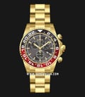 INVICTA Pro Diver Reserve 29987 Chronograph Black Dial Gold Stainless Steel Strap-0