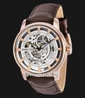 INVICTA Objet D Art 30924 Automatic Skeleton Dial Brown Leather Strap-0