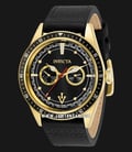 INVICTA Vintage 33530 Zager Exclusive Black Dial Black Leather Strap-0