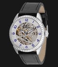 INVICTA Specialty 36565 Lady Automatic Silver Skeleton Dial Black Leather Strap-0