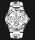 INVICTA Aviator 37315 Lady Silver Sunray Dial White Silicone With Stainless Steel Strap-0