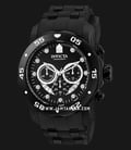 INVICTA Pro Diver 6986 Scuba Men Chronograph Black Dial Silicone With Stainless Steel Strap-0
