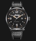 Jeep Montre Compass JPC300101MA Automatic Men Black Dial Black Leather Strap-0