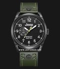 Jeep Willys JPL200202MA Open Heart Automatic Men Black Dial Green Leather Strap-0