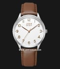 Jeep Montre Pure JPS51001 Ladies Silver Dial Brown Leather Strap-0