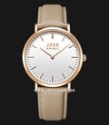 Jeep Montre Pure JPS80609 Ladies Silver Dial Grey Sand Leather Strap-0