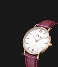 Jonas & Verus Y01646-Q3.PPWLR_X01646-Q3.PPWLR Collection Couple White Dial Red Leather Strap-1