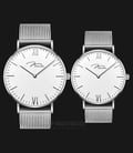 Jonas & Verus Y01646-Q3.WWWBW_X01646-Q3.WWWBW Collection Couple White Dial Stainless Steel Strap-0