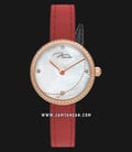 Jonas & Verus Lumiere L25.11.PWLRD Ladies Mother of Pearl Dial Red Leather Strap-0