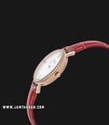 Jonas & Verus Lumiere X00718-Q3.PPWLRD Ladies Mother of Pearl White Dial Red Leather Strap-1
