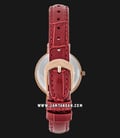 Jonas & Verus Lumiere X00718-Q3.PPWLRD Ladies Mother of Pearl White Dial Red Leather Strap-2