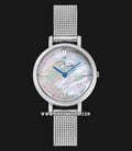 Jonas & Verus Lumiere X00718-Q3.WWWBW Ladies Mother of Pearl White Dial Stainless Steel Mesh Strap-0