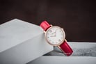 Jonas & Verus My Queen Series X00752-Q3.PPWLR Ladies Quartz Watch Minimalist Leather Strap Red-2