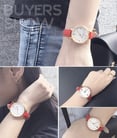Jonas & Verus My Queen Series X00752-Q3.PPWLR Ladies Quartz Watch Minimalist Leather Strap Red-3