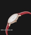 Jonas & Verus Lumiere X00752-Q3.PPWLRD Ladies White Dial Red Leather Strap-1