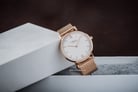 Jonas & Verus Y01646-Q3.PPWBP_X01646-Q3.PPWBP Couple White Dial Rose Gold Stainless Steel Strap-3
