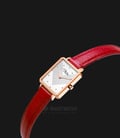 Jonas & Verus Just For Me X02059-Q3.PPWLR Ladies White Pattern Dial Red Leather Strap-2