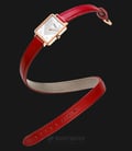 Jonas & Verus Just For Me X02059-Q3.PPWLR Ladies White Pattern Dial Red Leather Strap-4
