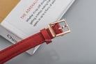 Jonas & Verus Just For Me X02060-Q3.PPWLR Ladies White Dial Red Leather Strap-5