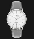 Jonas & Verus Surging Y01544-A0.WWWLH Automatic Men White Silver Dial Grey Leather Strap-0