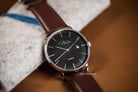 Jonas & Verus Automatic Series Y01545-A0.WWBLZ Japan Black Dial Brown Leather Strap-3