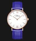 Jonas & Verus Real Y01646-Q3.PPWLL White Dial Blue Leather Strap-0