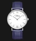 Jonas & Verus Real Y01646-Q3.WWWLL White Dial Blue Navy Leather Strap-0